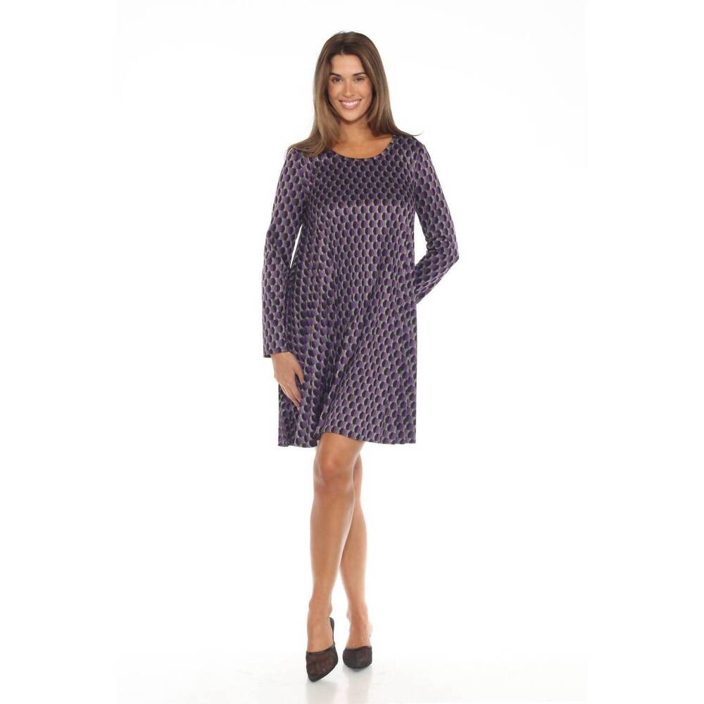 NEW JOSEPH RIBKOFF women's geometric knit shift dress in black/multi